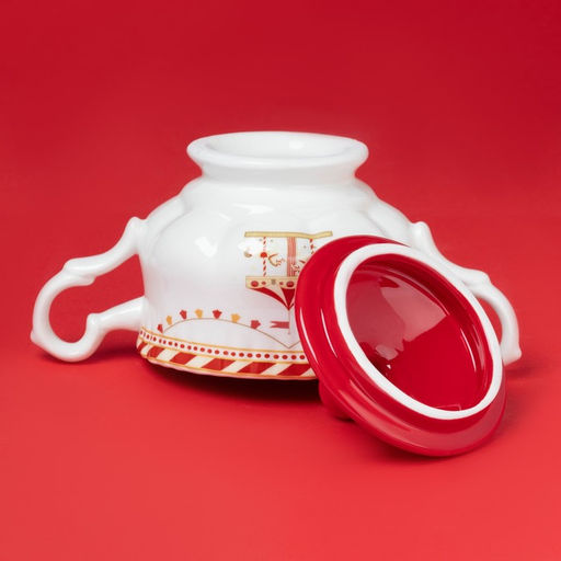 Сахарница новогодняя Доляна Парк аттракционов, 400 мл, фарфор, белая - Simaland фото 3