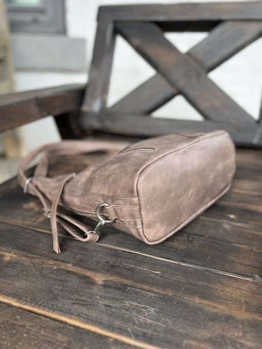 Женская сумка-рюкзак из эко кожи 9902 Кофе - Kenguluna фото 7