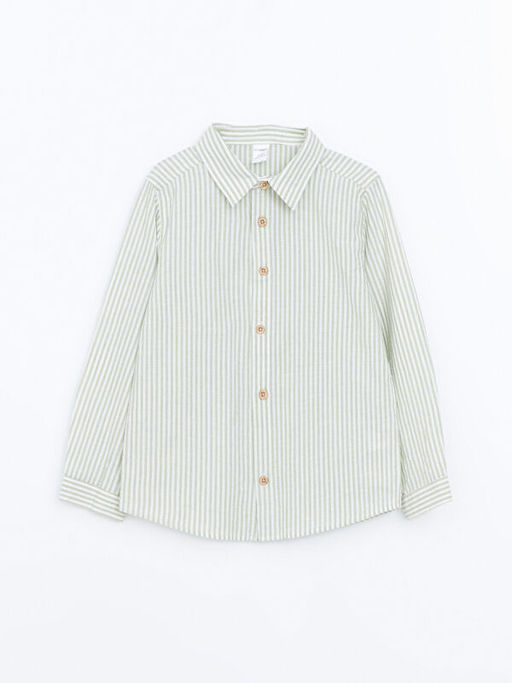 Uzun Kollu ?izgili Erkek Bebek G?mlek