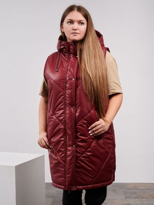 Жилет демисезонный Хлоя бордо - Yollochka фото 8