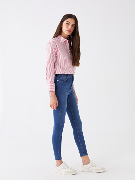 Y?ksek Bel J?piter S?per Skinny Fit Kad?n Jean Pantolon