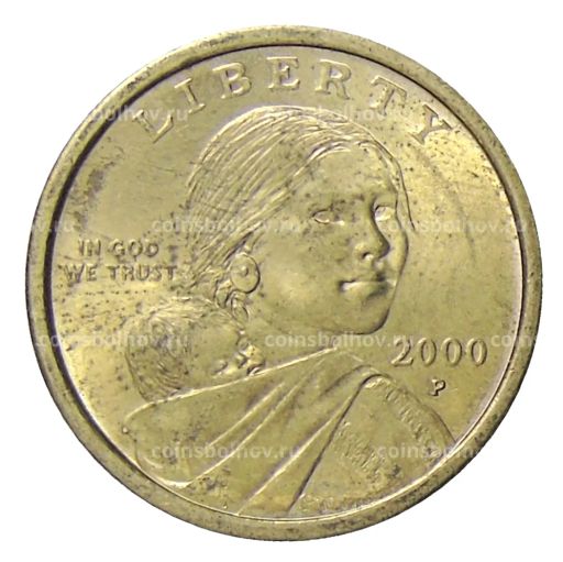 1 доллар 2000 года P США Сакагавея  Парящий Орел