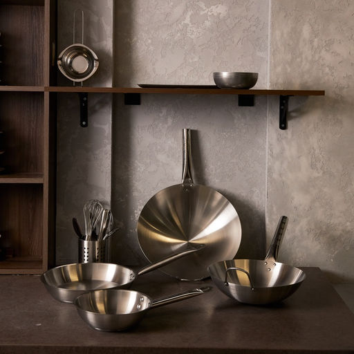 Сковорода Hanna Knövell, d=28 см, h=6 см, толщина стенки 0.6 мм, индукция, дно al+fe+al, нержавеющая сталь, серебристая