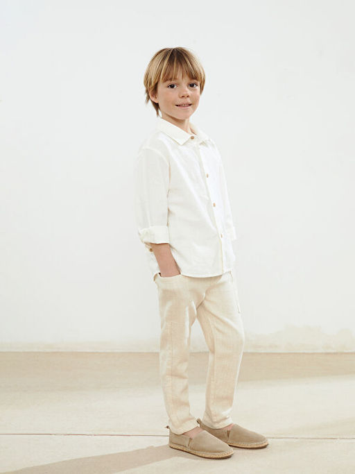 Beli Lastikli Keten Erkek ?ocuk Pantolon