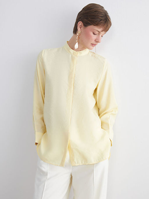 Oversize Modal Kar???ml? Kad?n G?mlek Tunik