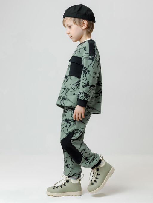 КР 302773/хаки 5107 Н029 к612 джемпер (свитшот) для мал