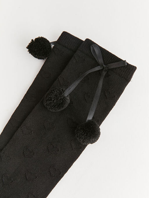 Kendinden Desenli K?z ?ocuk Diz Alt? ?orap - Waikiki фото 9