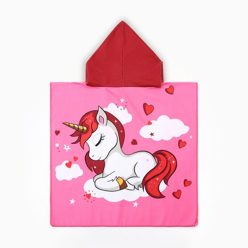 Полотенце - пончо детское LoveLife «Пони», 60×120 см, розовое