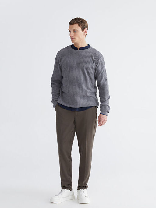 Bisiklet Yaka Erkek Triko Kazak