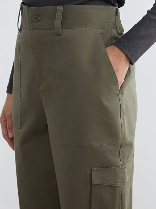 Beli Lastikli Gabardin Kad?n Jogger Pantolon