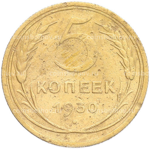Монета 5 копеек 1930 года