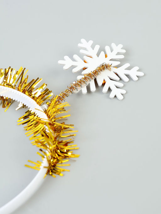 Карнавальный ободок новогодний Снежинка