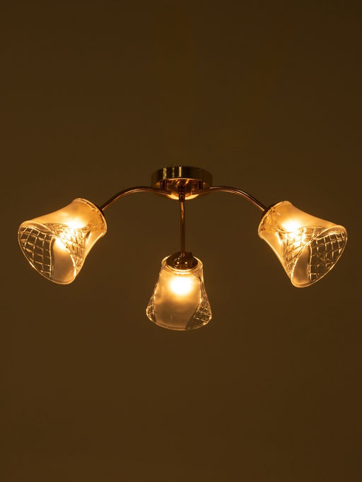 Люстра 12276/3FGD, 3×40 Вт, E27, 64×18×23 см, золото