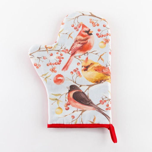 Варежка-прихватка Winter birds 20х28см, саржа, 100% хлопок, ватин 250г/м2 - Этель фото 3