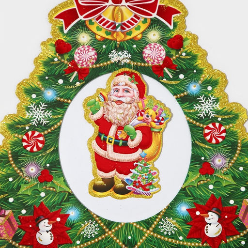 Новогоднее украшение настенное Новогодняя ёлка, подвеска, 62х36 см - Simaland фото 3