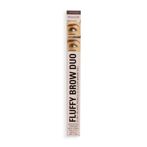 Контурный карандаш для бровей и гель для фиксации Eyebrow pencil Fluffy Brow Filter Duo, Ash Brown 6792219