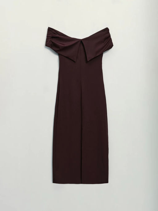 Платье миди с открытыми плечами / Zarina