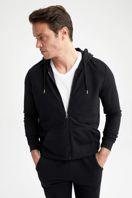 Толстовка на молнии стандартного кроя - Defacto фото 7