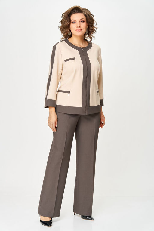Костюм Aira Style 24232 бежево-коричневый