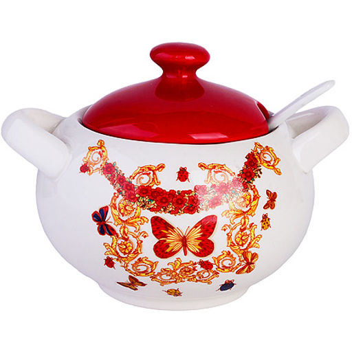 30778 Сахарница с крышкой 375мл с ложкой 3пр Романтика доломит LR (х36) - Mayer&boch фото 2