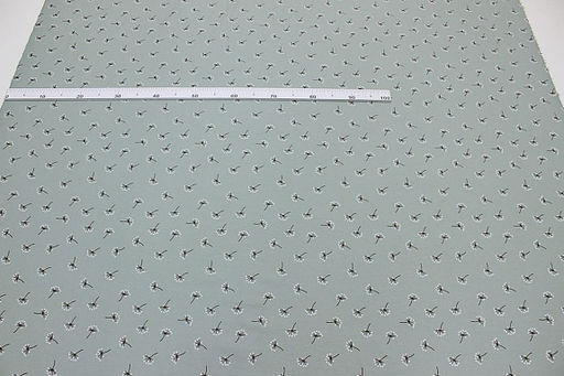 Теплый хлопок Звездочки на веточках цв. винтажная мята-2, ВИД2, ш.1.48м, хлопок-100%, 160гр/м.кв - Купава фото 3