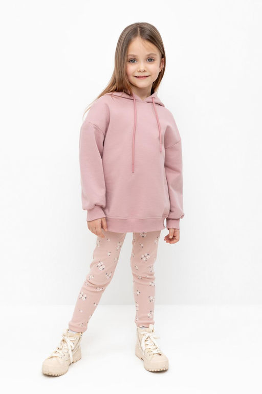 КР 400517/дымчатая роза,ромашковое поле брюки (лосины) для дев