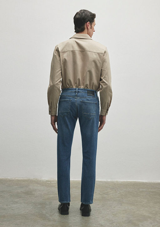 Martin Mavi Black Puslu Ac?k Mavi Jean Pantolon  фото 4