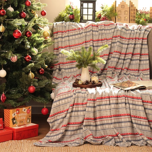 Плед флисовый новогодний «Экономь и Я. Новогодний узор», 150×130 см, 160 г/м²