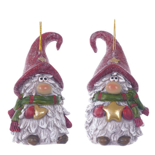 Фигурка декоративная подвесная "Гном", L5,5 W5 H10 см, 2в.