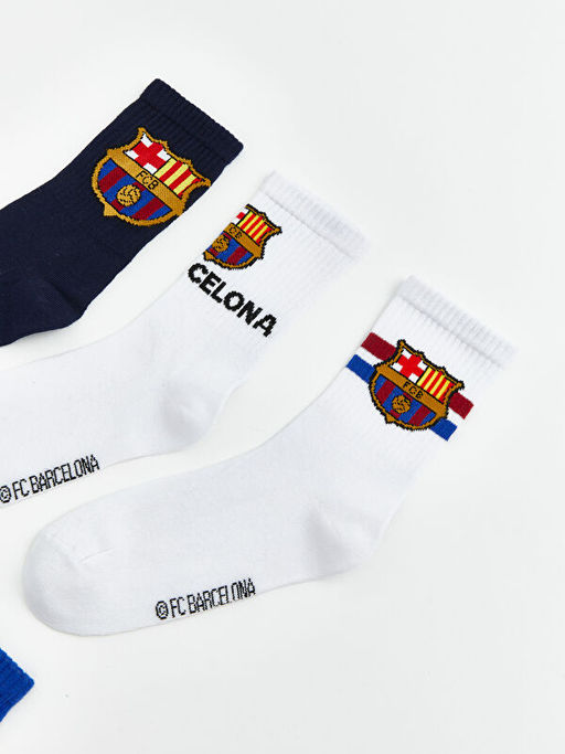 Короткие носки FC Barcelona для мальчиков 5 пар