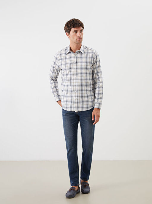 Regular Fit Uzun Kollu Ekose Erkek G?mlek