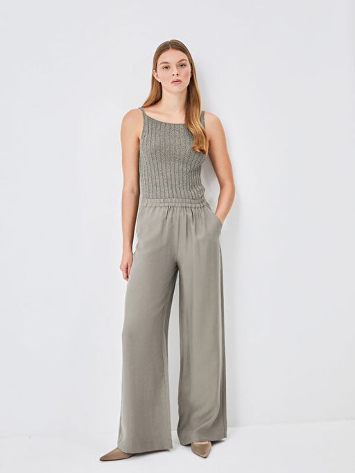 Beli Lastikli Loose Fit Kad?n Pantolon