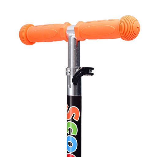 Самокат оранжевый, 3-х колесный, светящиеся колёса, в коробке