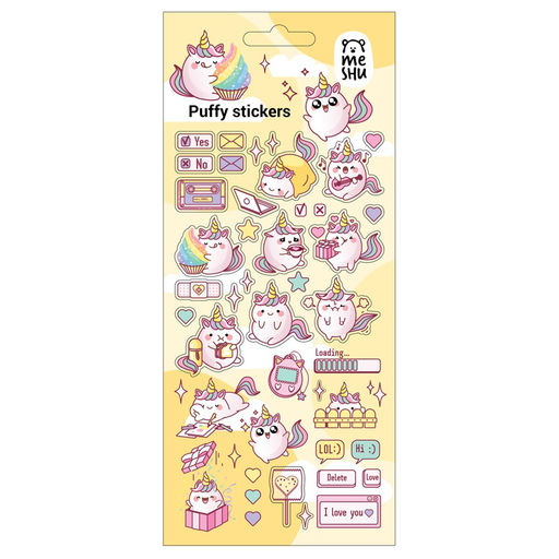 Наклейки объемные "Cute unicorn" (MS_57647, MESHU) 10*23см