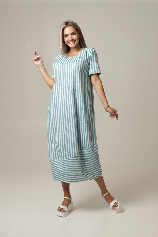 Платье женское П-168 (кулирка) Хаки - Elenatex фото 7