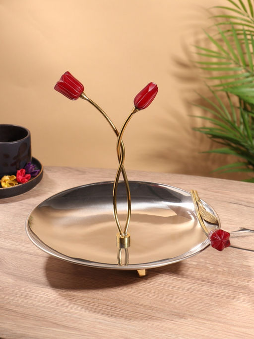 Подставка для пирожных Три тюльпана, 25.5?24?28 см, нержавеющая сталь - Simaland фото 2