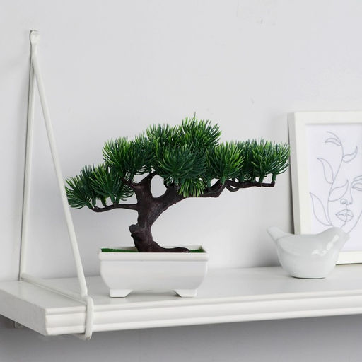 Бонсай искусственный в горшке «Сосна галант», 12×16 см, МИКС