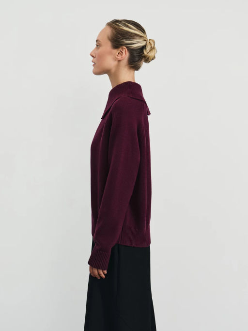 Джемпер из хлопка с пуговицами на воротнике / Zarina фото 5