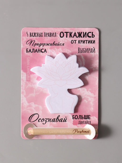 Цена за 2 шт. Магнит на холодильник с блоком для записей и карандашом «5 важных правил», 9×13 см