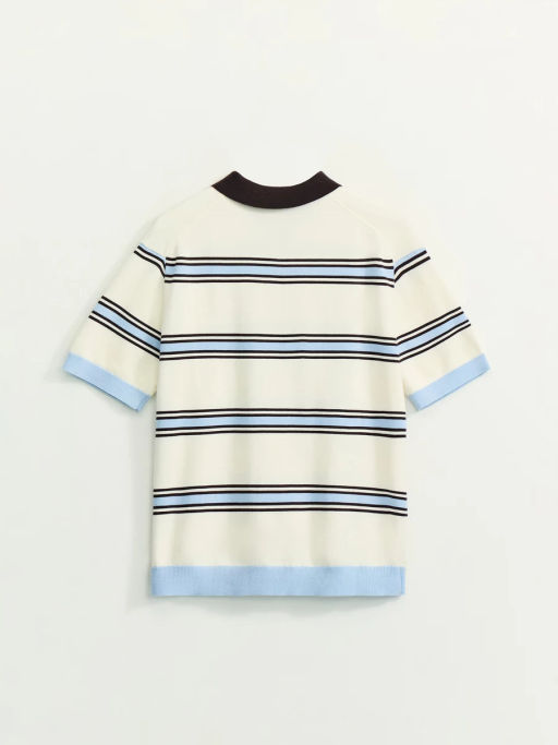 Джемпер поло в полоску / Zarina  фото 8