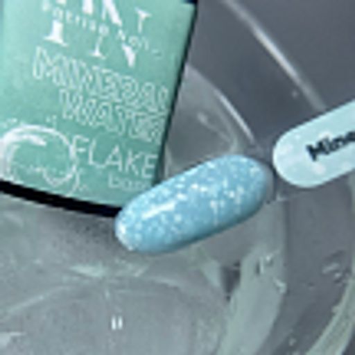 FLAKE base Mineral Water голубая база с белыми шестигранниками NEW - Patrisa nail фото 2