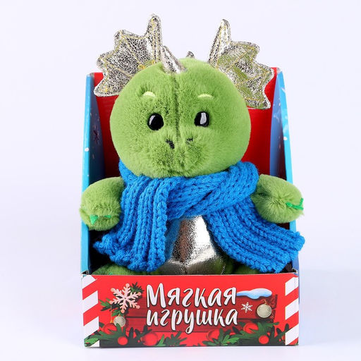 Мягкая игрушка на новый год Дракоша в шарфе - Milo toys фото 2