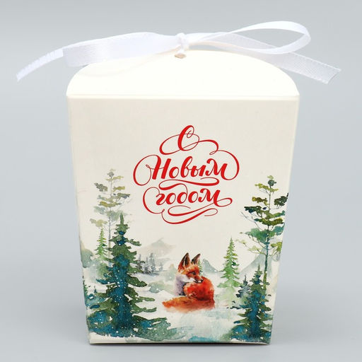 Цена за 5 шт. Бонбоньерка новогодняя «С Новым годом», 7.5×8×7.5 см
