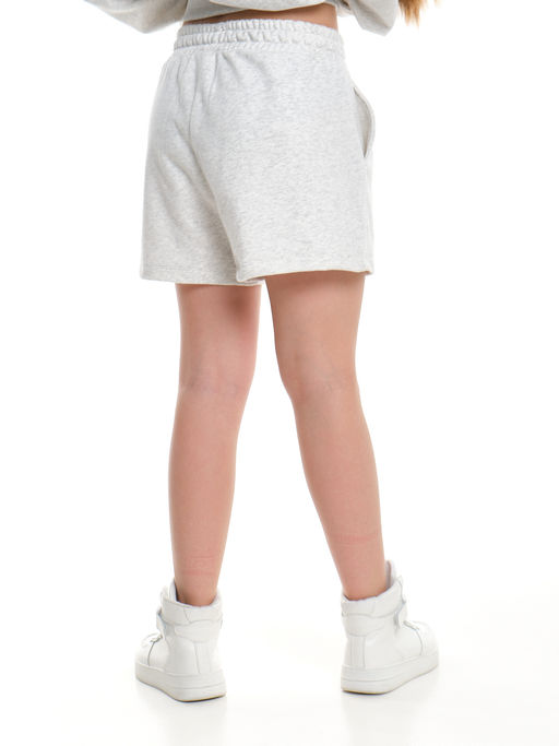 Шорты для девочки подростковые 22-7630 св.серый меланж - Mini maxi фото 6