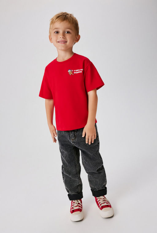 ACOOLA / Футболка детская для мальчиков Claus красный  фото 3
