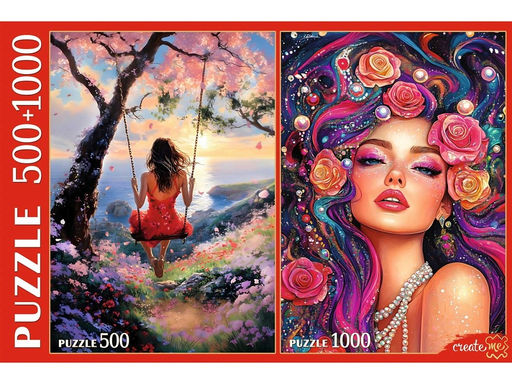 Puzzle набор 500 + 1000 элементов "Яркие пазлы" (П500-1000-8815)