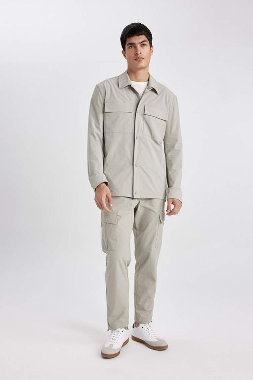 Куртка-рубашка стандартного кроя с воротником-поло - Defacto фото 6