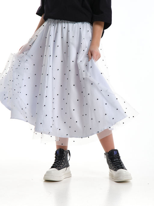 Юбка пачка длинная из фатина 22-7608 черный/зол. звезды - Mini maxi фото 11