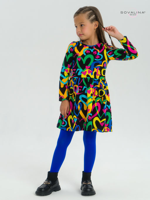 Платье Эля яркие сердца на черном - Sovalina фото 8