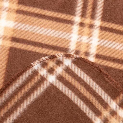 Плед Scotland 030 бежевый + экрю 140х200см флис 180г/м пэ100% - Belezza фото 3